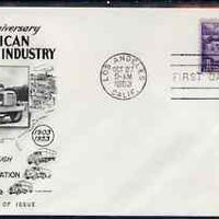 United States 1953 50th Anniversary of Trucking Industry on illustrated cover with first day cancel, SG 1022