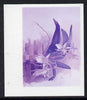 Guyana 1985-89 Orchids Series 2 plate 70 (Sanders' Reichenbachia) unmounted mint imperf progressive proof in blue & red only