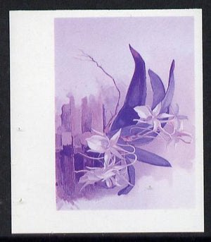 Guyana 1985-89 Orchids Series 2 plate 70 (Sanders' Reichenbachia) unmounted mint imperf progressive proof in blue & red only