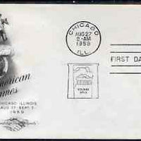 United States 1959 Third Pan-American Games on illustrated cover with first day cancel, SG A1134