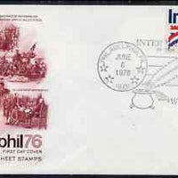 United States 1976 Interphil '76 Stamp Exhibition on illustrated cover with special Writer's Day day cancel, SG 1612