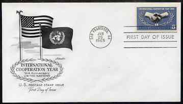 United States 1965 International Co-operation Year on illustrated cover with first day cancel, SG 1248