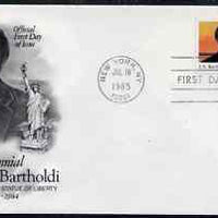 United States 1985 Frédéric Bartholdi (sculptor of Statue of Liberty) on illustrated cover with first day cancel, SG 2189