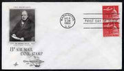 United States 1962 DC-8 over Capitol 8c coil stamp on illustrated cover (featuring Sir George Cayley (aerial navigator) with first day cancel, SG A1210