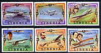 Liberia 1978 Progress in Aviation perf set of 6 cto used SG 1327-32