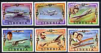 Liberia 1978 Progress in Aviation perf set of 6 cto used SG 1327-32