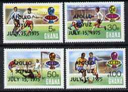 Ghana 1975 Apollo-Soyuz Space Link opts on World Cup Football perf set of 4 unmounted mint, SG 739-42