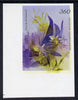 Guyana 1985-89 Orchids Series 2 plate 84 (Sanders' Reichenbachia) unmounted mint imperf single in black & yellow colours only with blue & red from another value (plate 70) printed inverted, most unusual and spectacular