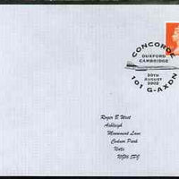 Postmark - Great Britain 2002 cover for Concorde 101 G-AXDN with Duxford cancel illustrated with Concorde