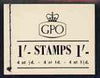 Great Britain 1954 1s booklet, back cover with 'Money by Post' complete and fine, SG K1a