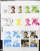 Eritrea 1982 Royal Baby opt on 1981 Royal Wedding imperf sheetlet containing set of 4, the,set of 9 progressive proofs comprising the 5 individual colours plus two 2-colour, 3, 4,and all 5-colour composites (36 proofs)