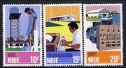 Niue 1976 Utilities set of 3 unmounted mint, SG 208-10