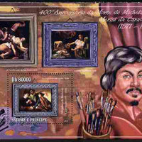 St Thomas & Prince Islands 2010 Caravaggio Paintings perf souvenir sheet unmounted mint
