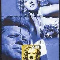 Tadjikistan 2000 Marilyn Monroes (with JFK) perf souvenir sheet unmounted mint with Scout logos in margin