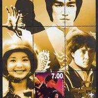 Tadjikistan 2000 Bruce Lee perf souvenir sheet unmounted mint with Scout logos in margin