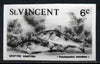 St Vincent 1975 Spotted Goatfish 6c stamp size Black & white,photographic proof similar to issued stamp but with thicker lettering and without imprint, as SG 427