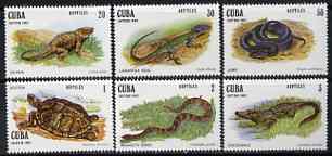 Cuba 1982 Reptiles perf set of 6 unmounted mint, SG 2824-29
