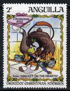 Anguilla 1983 Jiminy Cricket with Violin & Kettle 2c (from Disney 'Dickens Christmas Stories' set) unmounted mint, SG 578