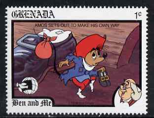 Grenada 1989 Amos Leaving Home 1c (from Disney 'World Stamp Expo '89' set) unmounted mint, SG 2056*