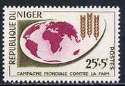 Niger Republic 1963 Freedom From Hunger 25f + 5f unmounted mint, SG 128