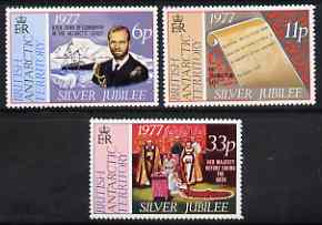 British Antarctic Territory 1977 Silver Jubilee set of 3 unmounted mint, SG 83-85