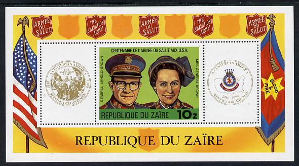 Zaire 1980 Salvation Army m/sheet unmounted mint (Mi BL 34)