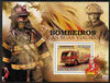 St Thomas & Prince Islands 2010 Fire Fighters perf souvenir sheet unmounted mint