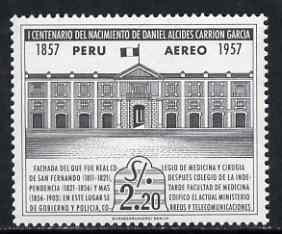 Peru 1958 Royal School of Medicine (now Ministry of Govt Police) 2s20 unmounted mint, SG 822