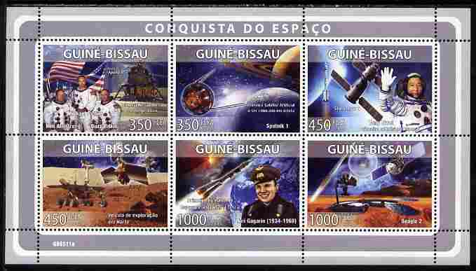 Guinea - Bissau 2008 Space Missions perf sheetlet containing 6 values unmounted mint Michel 3993-98