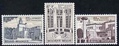 Belgium 1965 Josef Hoffman (architect) perf set of 3 unmounted mint, SG 1936-38