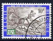 Belgium 1967 Telecommunications Day - opt on Stamp Day (19th cent Postman) fine used, SG 2021