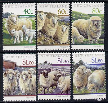 New Zealand 1991 Sheep Breeds set of 6 unmounted mint, SG 1579-84