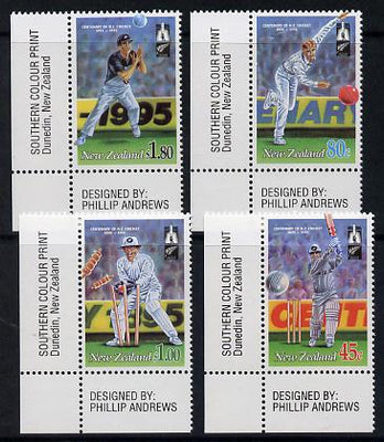 New Zealand 1995 Centenary of New Zealand Cricket Council set of 4 unmounted mint, SG 1850-53