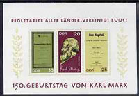 Germany - East 1968 150th Birth Anniversary of Karl Marx perf m/sheet unmounted mint, SG MS E1086