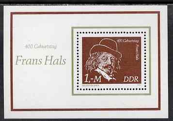 Germany - East 1980 400th Birth Anniversary of Frans Hals (artist) perf m/sheet unmounted mint, SG MS E2265
