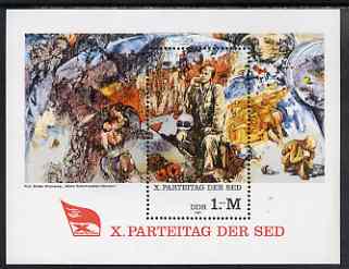 Germany - East 1981 10th Socialist Unity Party Congress (2nd issue) perf m/sheet unmounted mint, SG MS E2313