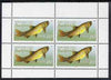 Germany - East 1987 Brown Trout 10pf perf sheetlet of 4 unmounted mint, SG E2802