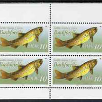 Germany - East 1987 Brown Trout 10pf perf sheetlet of 4 unmounted mint, SG E2802