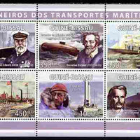 Guinea - Bissau 2008 Pioneers of Marine Transport perf sheetlet containing 6 values unmounted mint Michel 4000-05