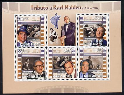 Guinea - Bissau 2009 Tribute to Karl Malden perf sheetlet containing 5 values unmounted mint