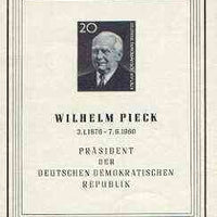 Germany - East 1960 President Pieck Mourning issue imperf m/sheet unmounted mint, SG MS E517a