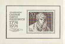 Germany - East 1974 Birth Bicentenary of Caspar Friedrich (painter) perf m/sheet unmounted mint, SG MS E1677