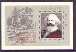 Germany - East 1983 Death Centenary of Karl Marx perf m/sheet unmounted mint, SG MS E2506