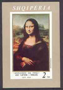 Albania 1969 Leonardo da Vinci Death Anniversary imperf m/sheet (Mona Lisa) unmounted mint, SG MS 1313