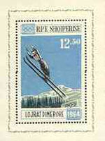 Albania 1963 Innsbruck Winter Olympic Games perf m/sheet (Ski Jumper) unmounted mint, SG MS 797a, Mi BL 20