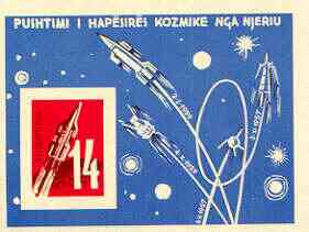 Albania 1962 Cosmic Flights imperf m/sheet unmounted mint, as SG MS 711a, Mi BL10