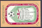 Albania 1974 Football World Cup (1st issue) imperf m/sheet (List of Countries) unmounted mint, SG MS 1625