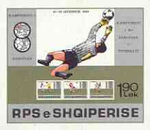 Albania 1988 Eighth European Football Championship imperf m/sheet (Goal Keeper) unmounted mint, SG MS 2383