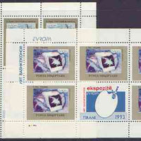 Albania 1993 Europa - Contemporary Art perf set of 2 each in sheetlets of 5 plus label unmounted mint, SG 2562-63