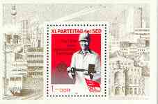 Germany - East 1986 Socialist Unity Party perf m/sheet unmounted mint, SG MS E2723